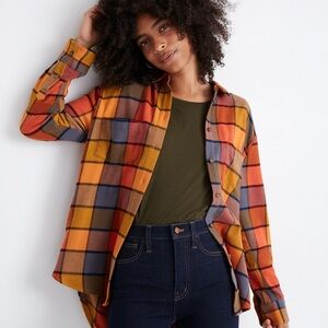 Madewell Flannel Sunday Shirt in Emmy Plaid Size XXS